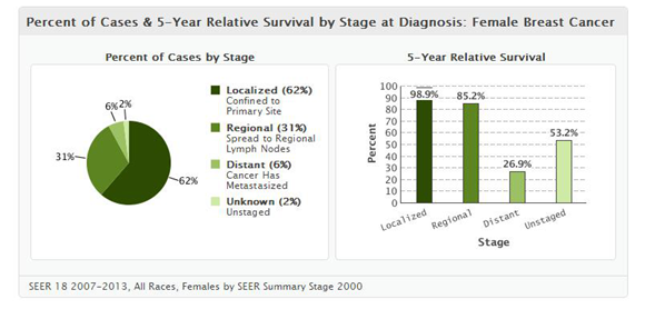 美国乳腺癌生存率