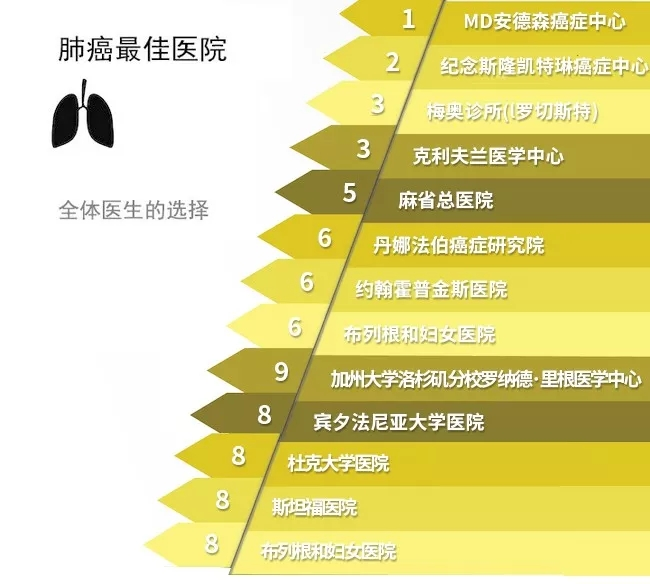 美国权威肺癌医院